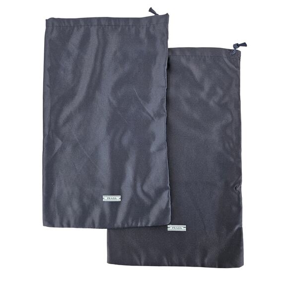 Authentic PRADA Shoe Dust Bags - Blue Satin - Set of Two - Picture 1 of 9